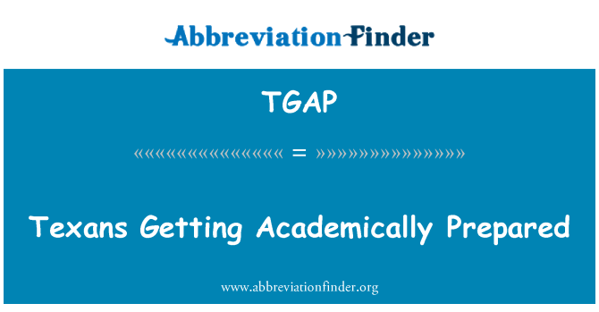 TGAP: Texans akademsko pridobivanje pripravljena