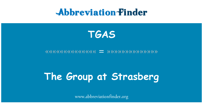 TGAS: 在斯特拉斯组