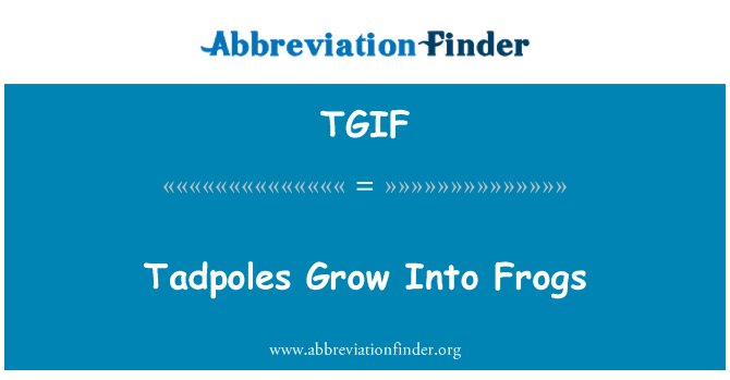TGIF: Tadpoles jikbru fis-żrinġijiet