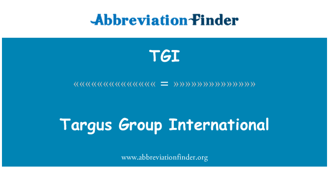 TGI: Targus Group International