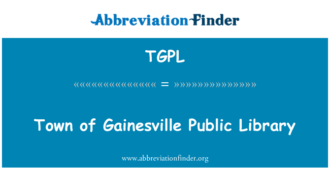 TGPL: Vil de Gainesville bibliyotèk piblik la