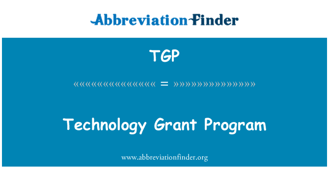 TGP: Technológiai támogatási Program