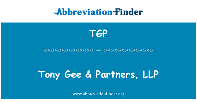 TGP: Tony vaya & Partners, LLP