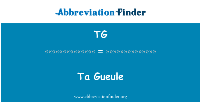TG: Ta Gueule