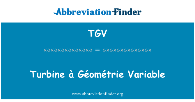 TGV: 汽輪機 à Géométrie 變數