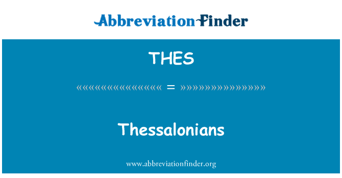 THES: Thessalonians