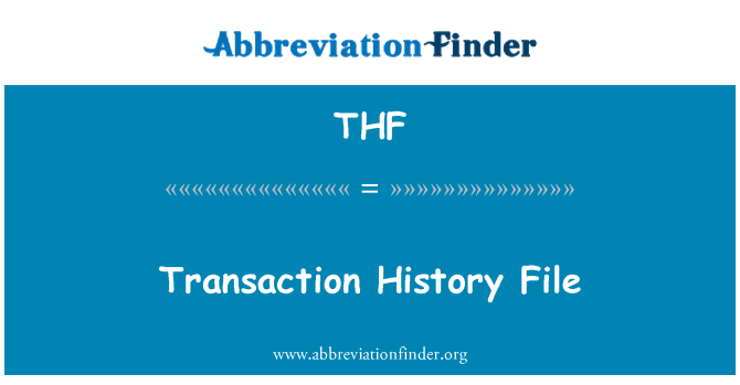 THF: Транзакції історії файл