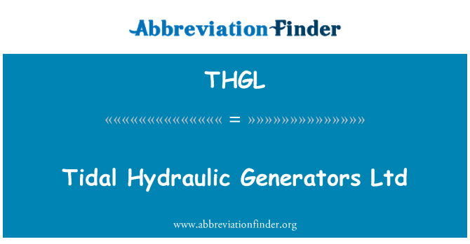 THGL: Gezeiten-hydraulische Generatoren Ltd