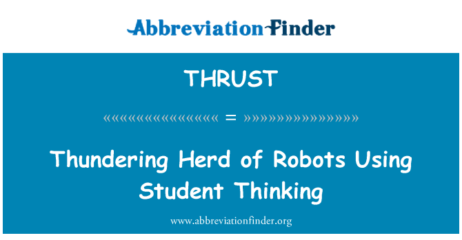 THRUST: طالب علم کی سوچ کا استعمال کرتے ہوئے روبوٹ کے غول رعد