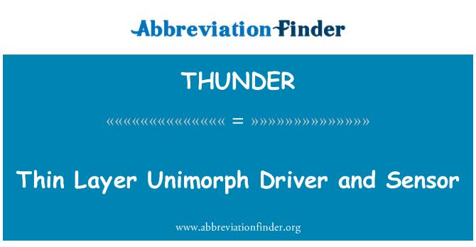 THUNDER: पतली परत Unimorph ड्राइवर और सेंसर