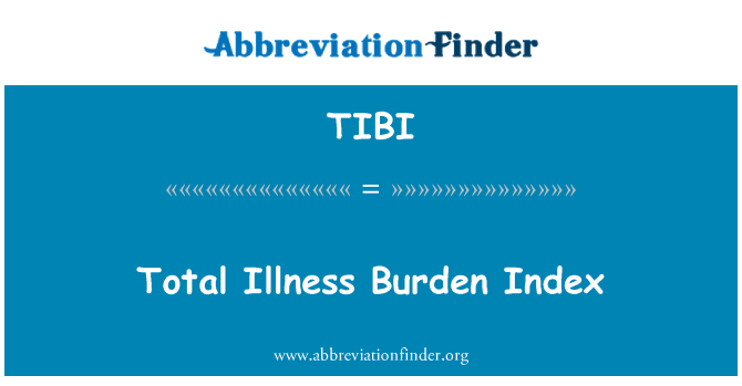 TIBI: Indice de fardeau total de la maladie