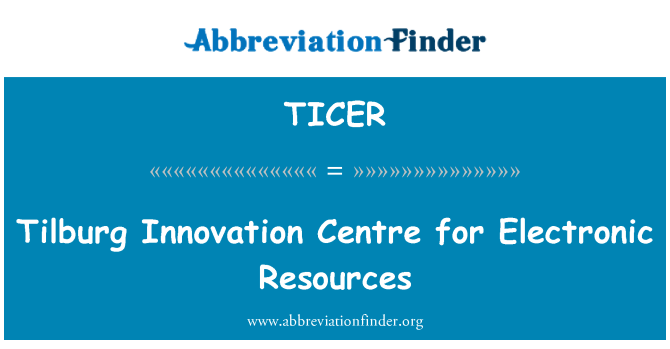 TICER: Tilburg Innovation Centre for Electronic Resources