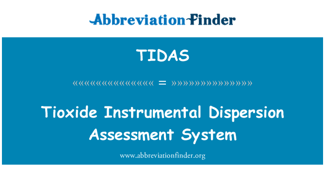 TIDAS: Sistema de evaluación de la dispersión de TIOXIDE Instrumental