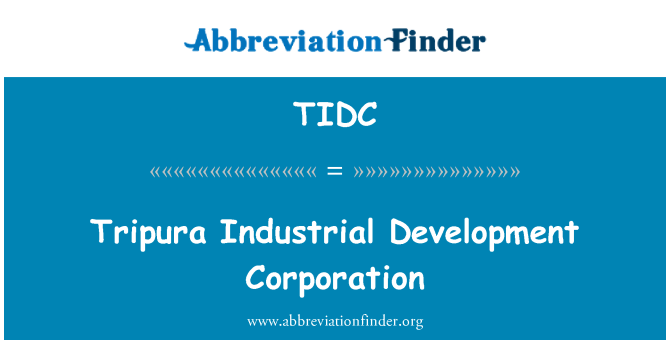 TIDC: Kòporasyon endistriyèl devlòpman Tripura