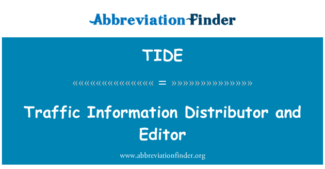 TIDE: Distributeur enfòmasyon trafik ak editè