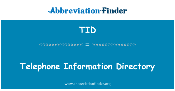 TID: Guia d'informació telefònica