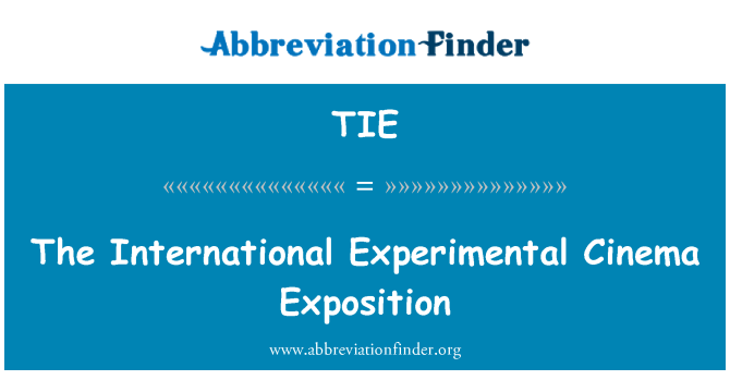 TIE: Eksposisi internasional eksperimental bioskop