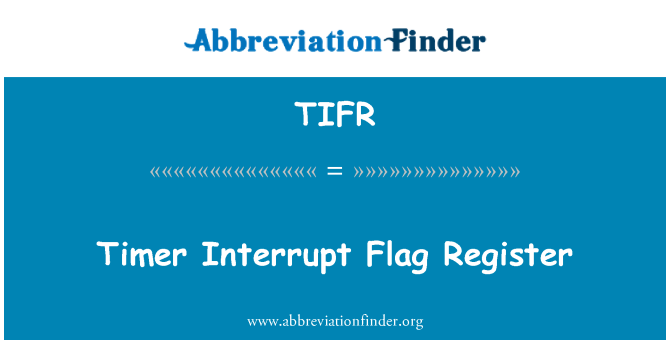 TIFR: Reġistru tal-bandiera tal-kronometru Interrupt