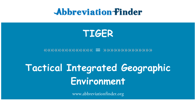TIGER: Taktik entegre anviwònman Géographique