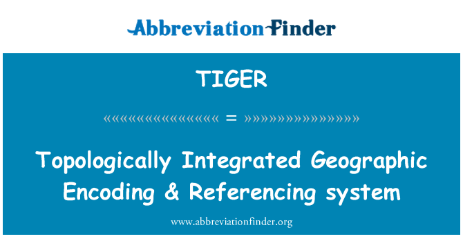 TIGER: Topologically terpadu geografis Encoding & referensi sistem