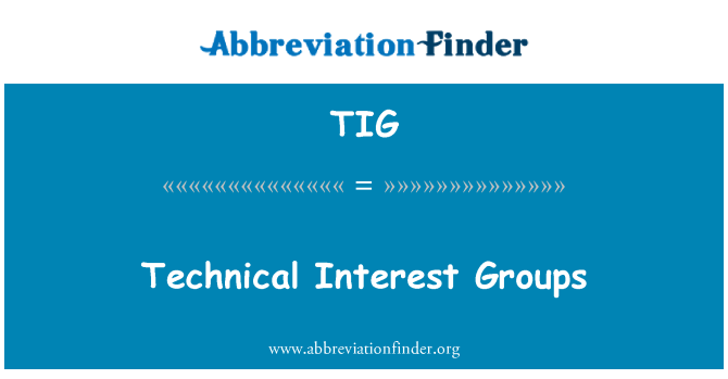 TIG: Grwpiau diddordeb technegol