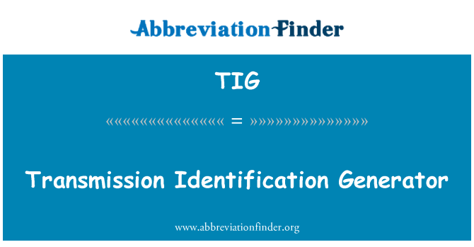 TIG: Generator de identificare transmisie