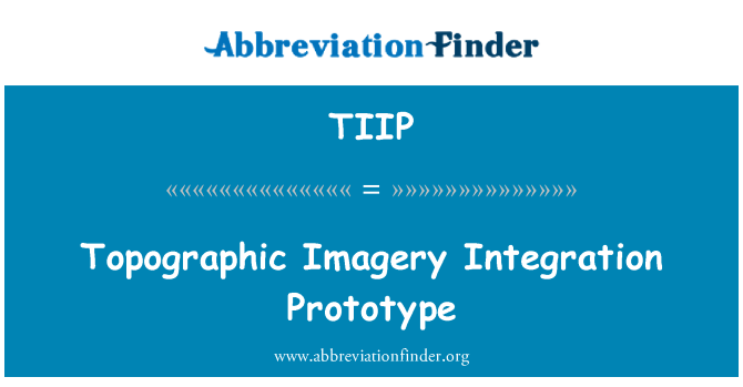 TIIP: Topografické snímky integrace prototyp