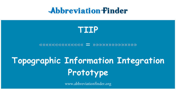 TIIP: Prototyp integrace topografické údaje