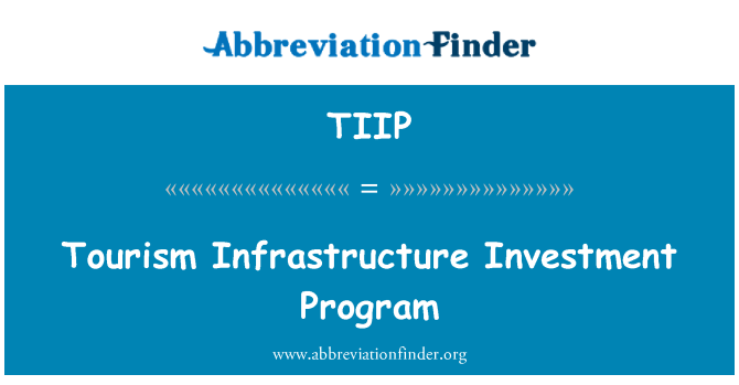 TIIP: Investice do infrastruktury Program cestovní ruch