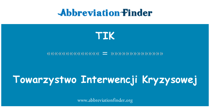 TIK: Towarzystwo Kryzysowej ιού