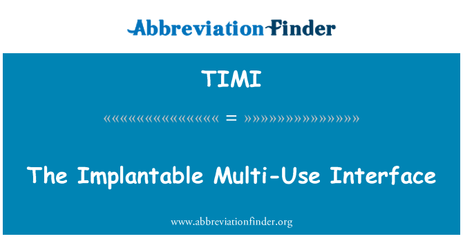 TIMI: A beültethető multi--használ illesztő
