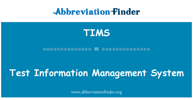 TIMS: Испытания системы управления информацией