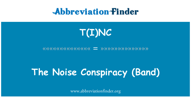 T(I)NC: The   Noise Conspiracy (Band)