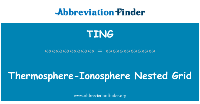 TING: Thermosphere 전리층 중첩된 격자