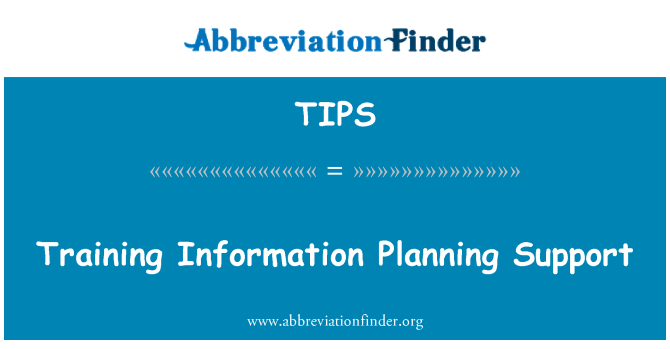 TIPS: Antrènman enfòmasyon Planification sipò