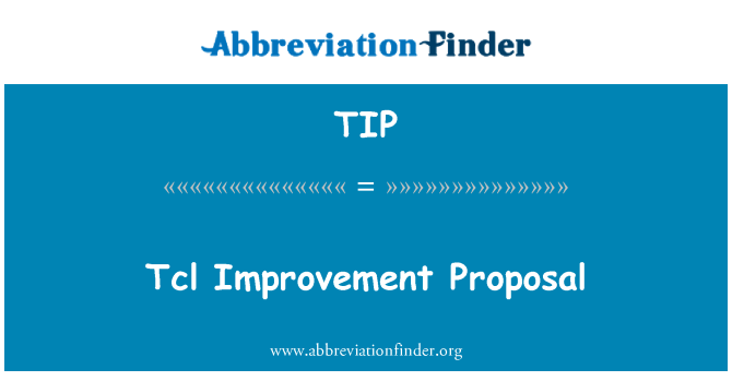 TIP: Tcl amelyorasyon pwopozisyon