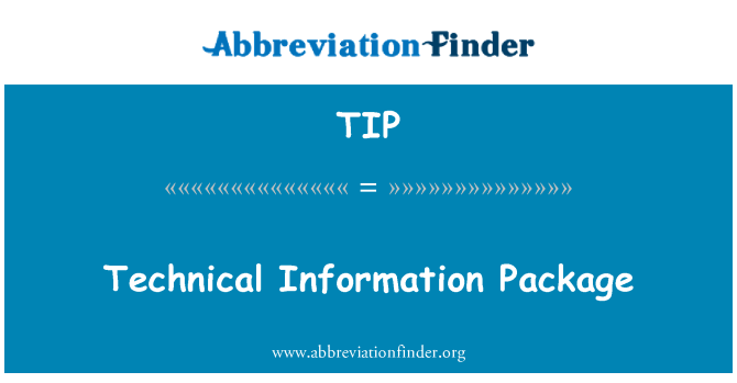TIP: Pakè enfòmasyon teknik