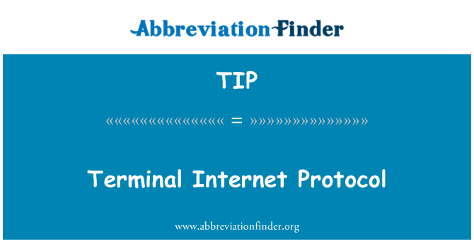 TIP: Terminálový protokol