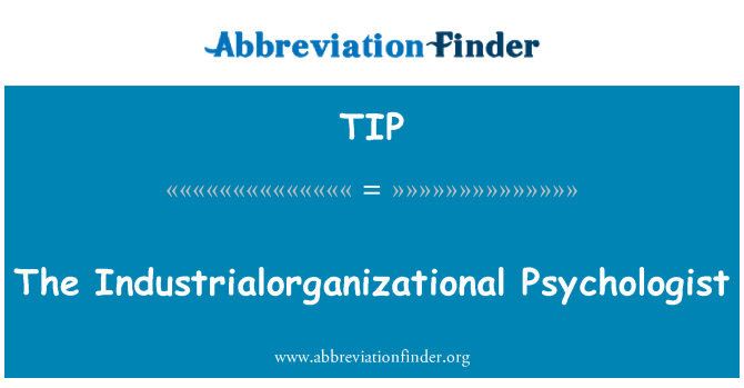 TIP: Industrialorganizational-psykologi