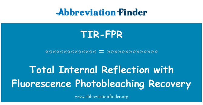 TIR-FPR: 총 내부 반사 형광 Photobleaching 복구