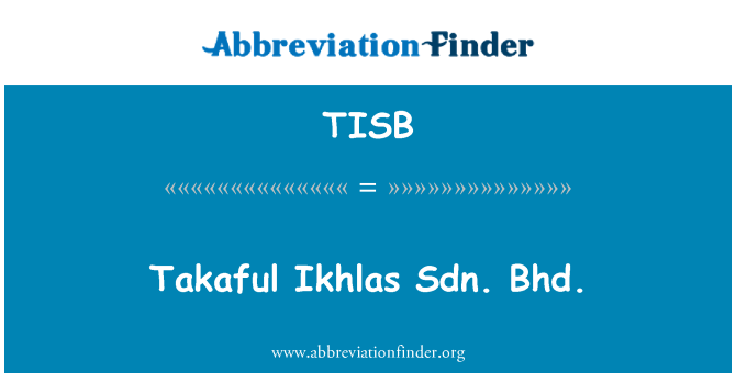 TISB: Takaful Ikhlas Sdn. Bhd.