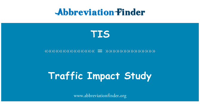 TIS: Astudiaeth effaith traffig