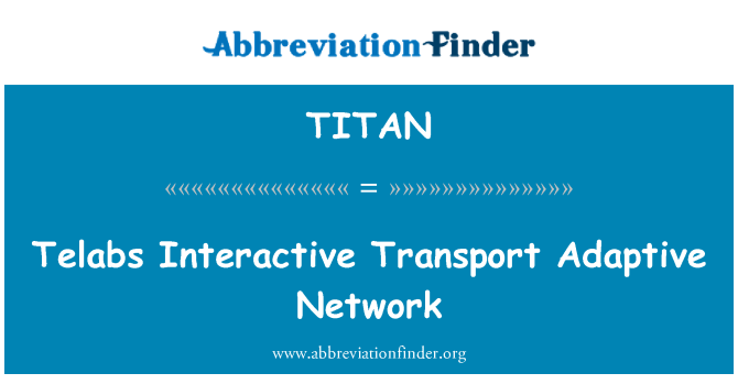 TITAN: Rezo Adaptive Telabs Interactive transpò