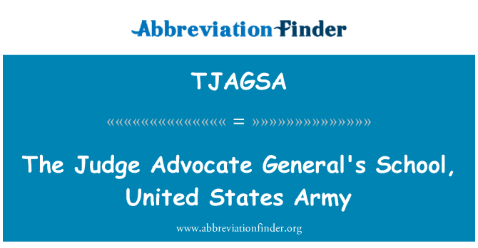 TJAGSA: Exèrcit de l'escola, Estats Units del jutge defensor General