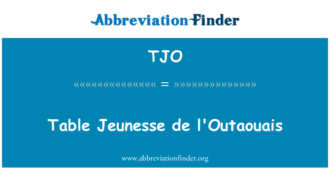 TJO: Tabulas Jeunesse de l'Outaouais