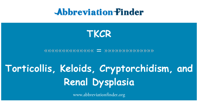 TKCR: Torcicollo, cheloidi, criptorchidismo e displasia renale