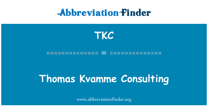 TKC: Thomas Kvamme Consulting