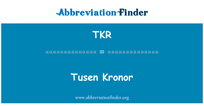 TKR: Tusen Kronor