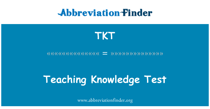 TKT: Výuku znalostí Test