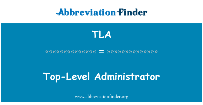 TLA: Pentadbir atasan